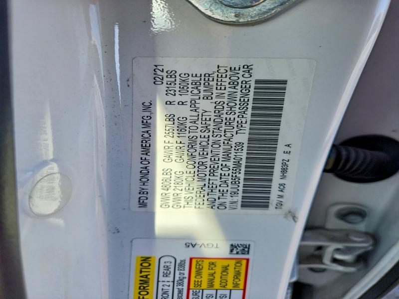 Продажа на аукционе авто 2021 Acura Tlx, vin: 19UUB5F55MA011539, номер лота: 48967116