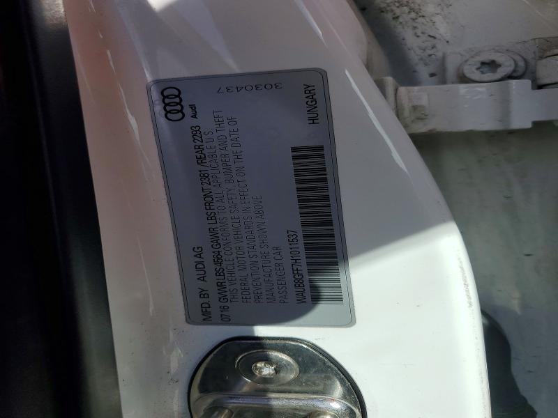 49273966 :رقم المزاد ، WAUB8GFF7H1011537 vin ، 2017 Audi A3 مزاد بيع