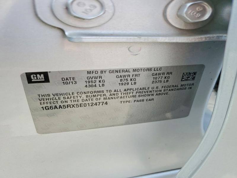2014 Cadillac Ats მანქანა იყიდება აუქციონზე, vin: 1G6AA5RX5E0124774, აუქციონის ნომერი: 46511176