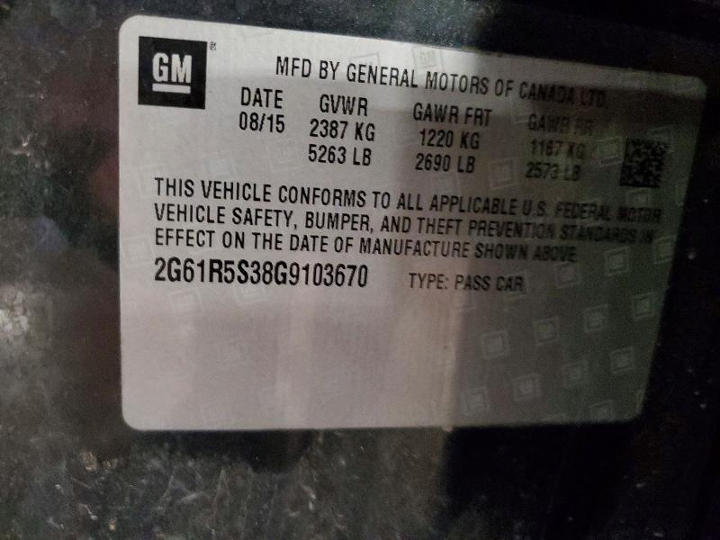 49890606 :رقم المزاد ، 2G61R5S38G9103670 vin ، 2016 Cadillac Xts مزاد بيع