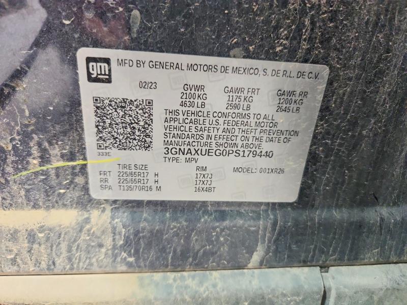 Продаж на аукціоні авто 2023 Chevrolet Equinox, vin: 3GNAXUEG0PS179440, номер лоту: 50735216