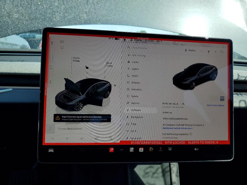 2025 Tesla Model 3 მანქანა იყიდება აუქციონზე, vin: 5YJ3E1EA8SF051322, აუქციონის ნომერი: 51446436