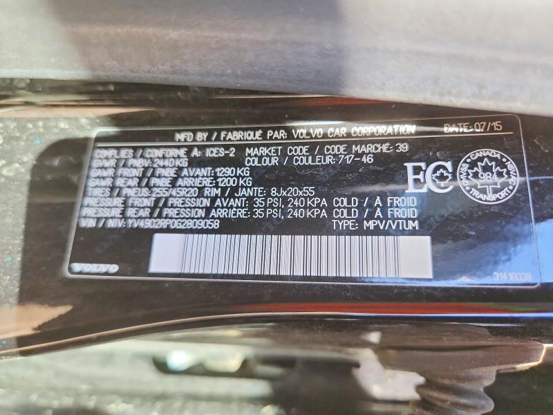 Продажа на аукционе авто 2016 Volvo Xc60, vin: YV4902RP0G2809058, номер лота: 49299506