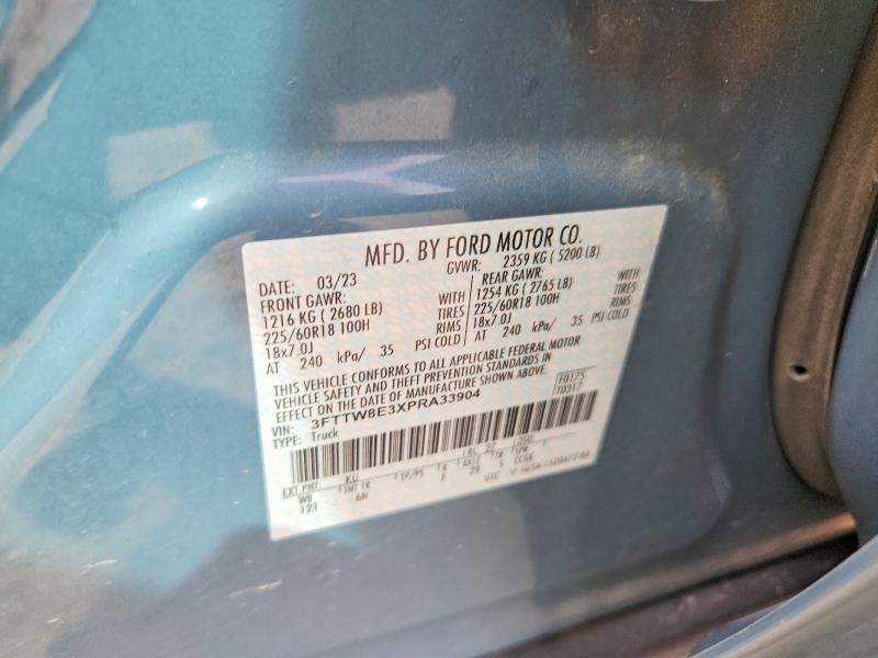 2023 Ford Maverick მანქანა იყიდება აუქციონზე, vin: 3FTTW8E3XPRA33904, აუქციონის ნომერი: 49635266