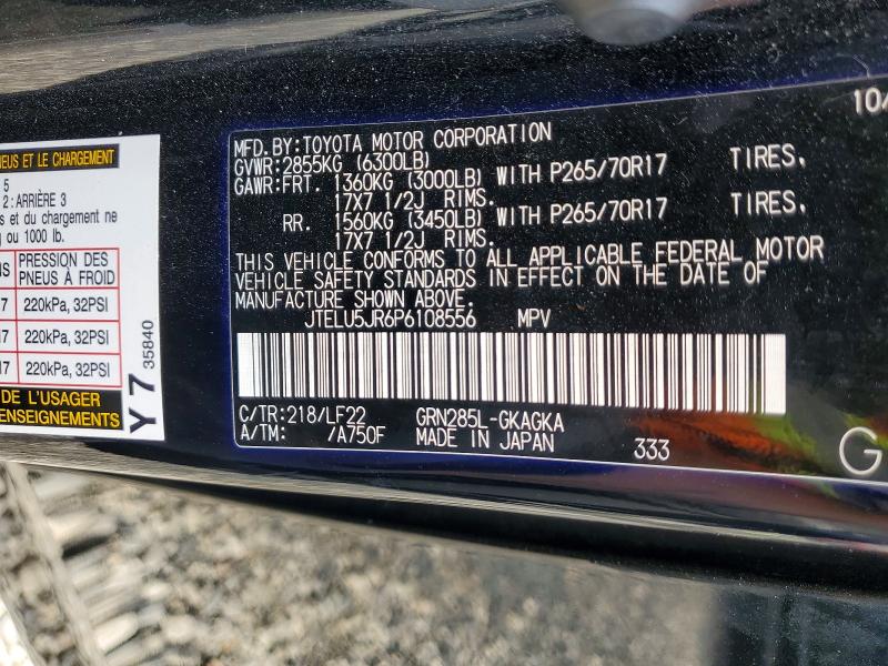 Aukcja sprzedaży 2023 Toyota 4runner, vin: JTELU5JR6P6108556, numer aukcji: 49815726