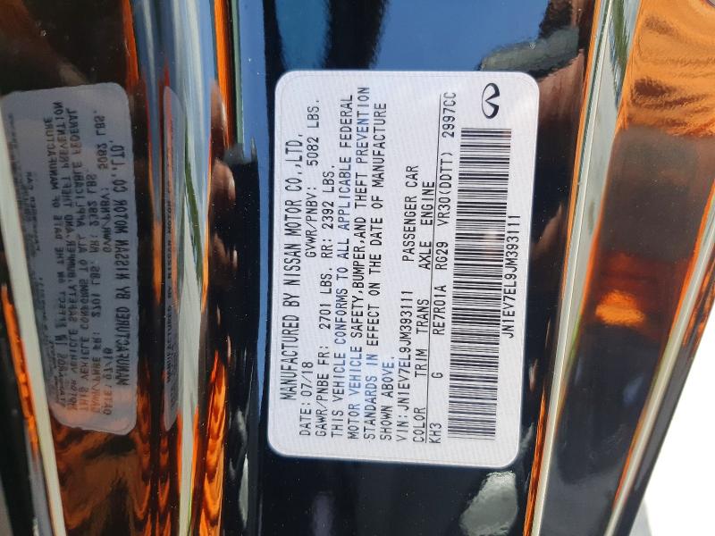 Aukcja sprzedaży 2018 Infiniti Q60, vin: JN1EV7EL9JM393111, numer aukcji: 48962896