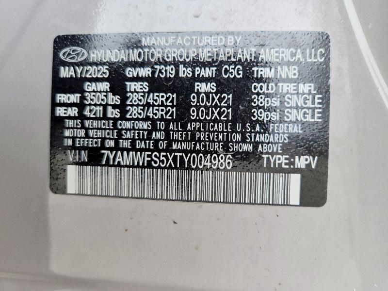 Продажа на аукционе авто 2026 Hyundai Ioniq 9, vin: 7YAMWFS5XTY004986, номер лота: 48334546