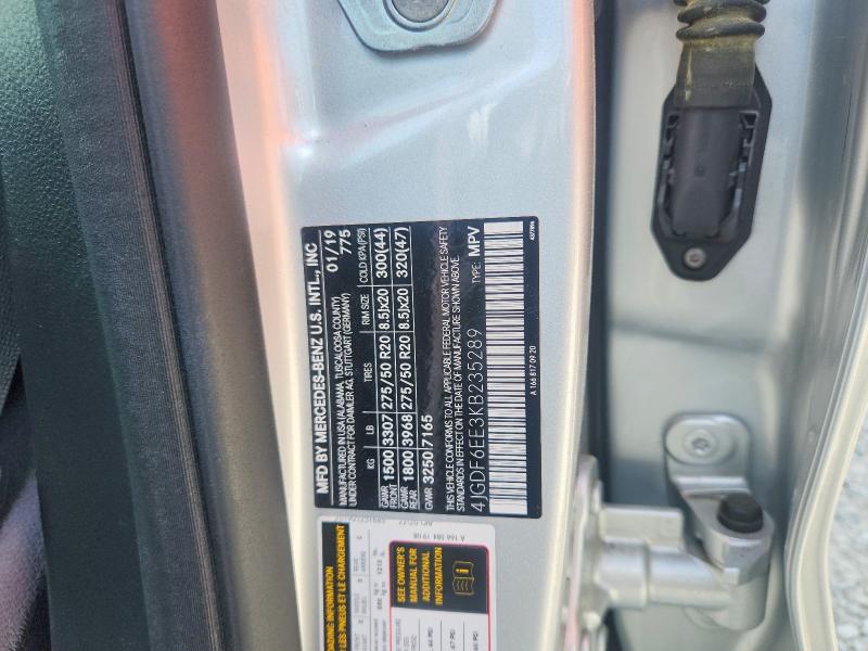 2019 Mercedes-benz Gls მანქანა იყიდება აუქციონზე, vin: 4JGDF6EE3KB235289, აუქციონის ნომერი: 48122486