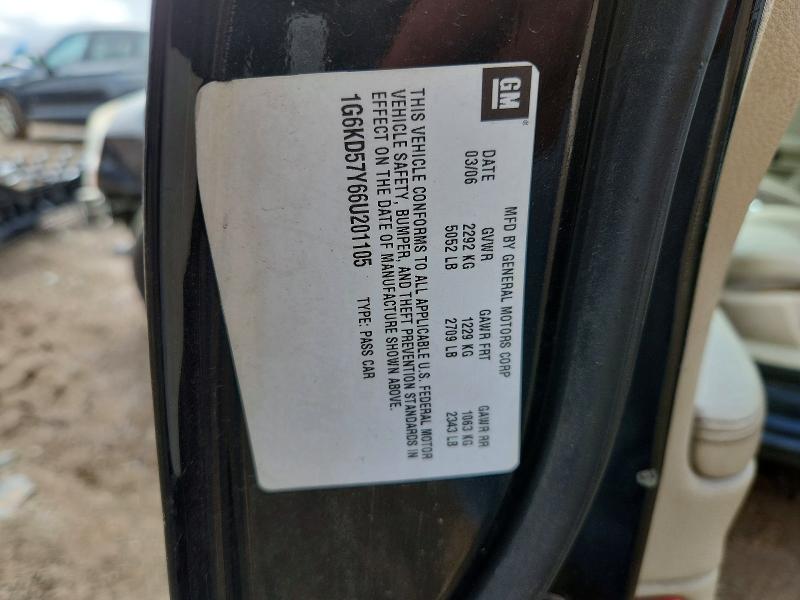 50148736 :رقم المزاد ، 1G6KD57Y66U201105 vin ، 2006 Cadillac Dts مزاد بيع