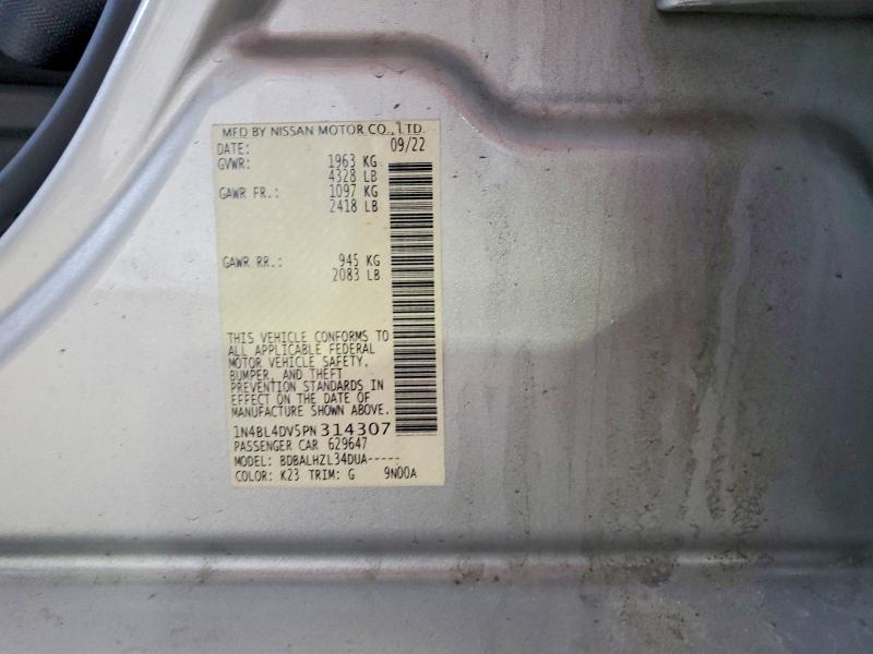 Aukcja sprzedaży 2023 Nissan Altima, vin: 1N4BL4DV5PN314307, numer aukcji: 49886196