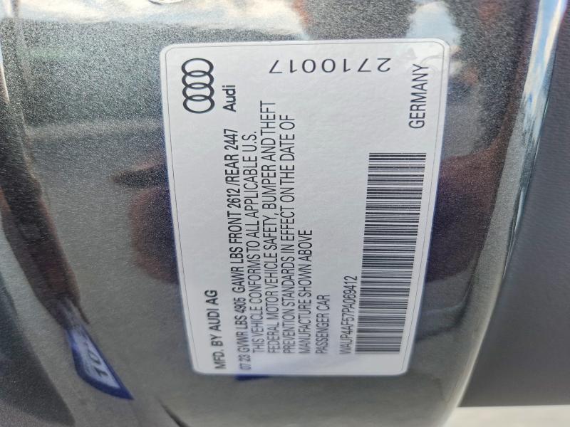 Aukcja sprzedaży 2023 Audi S5, vin: WAUP4AF57PA069412, numer aukcji: 48915136