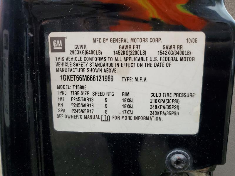 50112776 :رقم المزاد ، 1GKET66M666131969 vin ، 2006 Gmc Envoy مزاد بيع