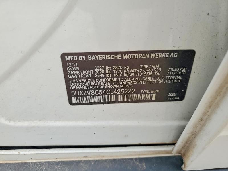 Продажа на аукционе авто 2012 Bmw X5, vin: 5UXZV8C54CL425222, номер лота: 50664866