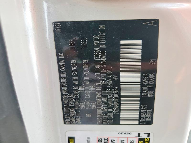 Продаж на аукціоні авто 2024 Lexus Rx 350, vin: 2T2BAMBA9RC042684, номер лоту: 49223306