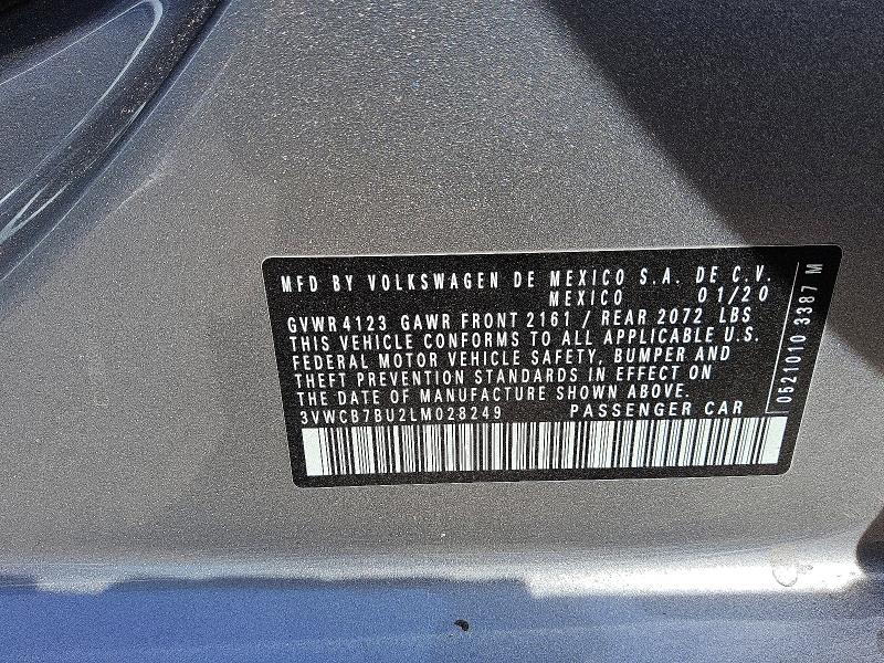 Продажа на аукционе авто 2020 Volkswagen Jetta, vin: 3VWCB7BU2LM028249, номер лота: 48484426