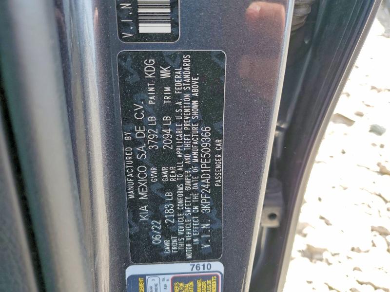 Aukcja sprzedaży 2023 Kia Forte, vin: 3KPF24AD1PE509366, numer aukcji: 50410206