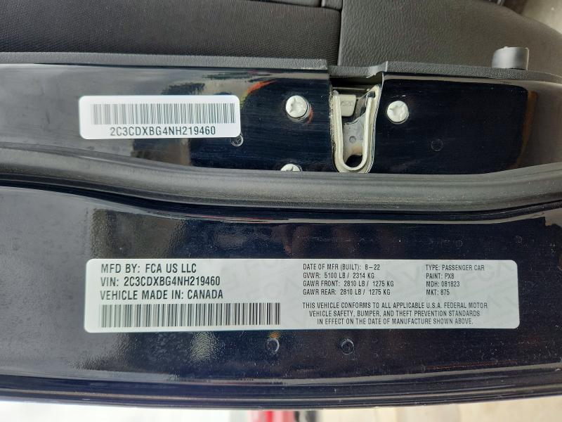 Продаж на аукціоні авто 2022 Dodge Charger, vin: 2C3CDXBG4NH219460, номер лоту: 51188776