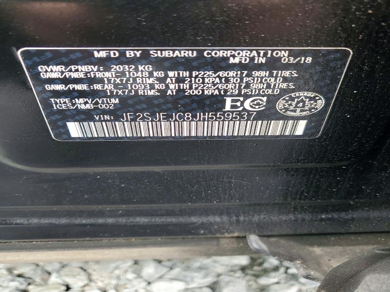 Продажа на аукционе авто 2018 Subaru Forester, vin: JF2SJEJC8JH559537, номер лота: 51771436