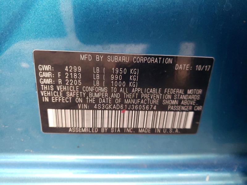 Продажа на аукционе авто 2018 Subaru Impreza, vin: 4S3GKAD61J3605674, номер лота: 49510686