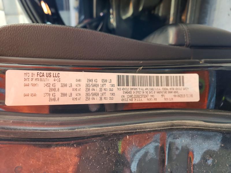 Aukcja sprzedaży 2016 Dodge Durango, vin: 1C4RDJDG9GC373247, numer aukcji: 51833076