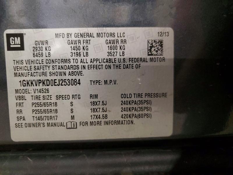 Продажа на аукционе авто 2014 Gmc Acadia, vin: 1GKKVPKD0EJ253084, номер лота: 48613856