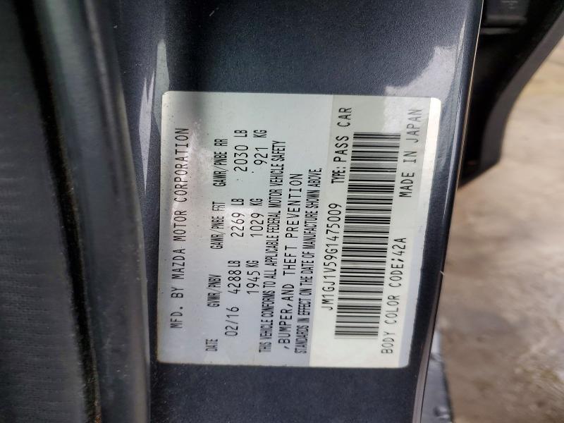 Продажа на аукционе авто 2016 Mazda 6, vin: JM1GJ1V59G1475009, номер лота: 51245616