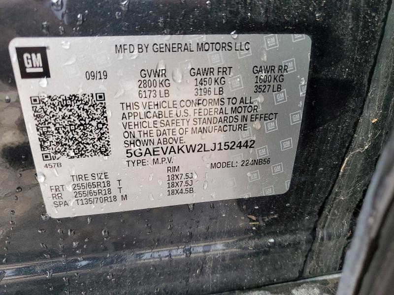 Aukcja sprzedaży 2020 Buick Enclave, vin: 5GAEVAKW2LJ152442, numer aukcji: 49073766