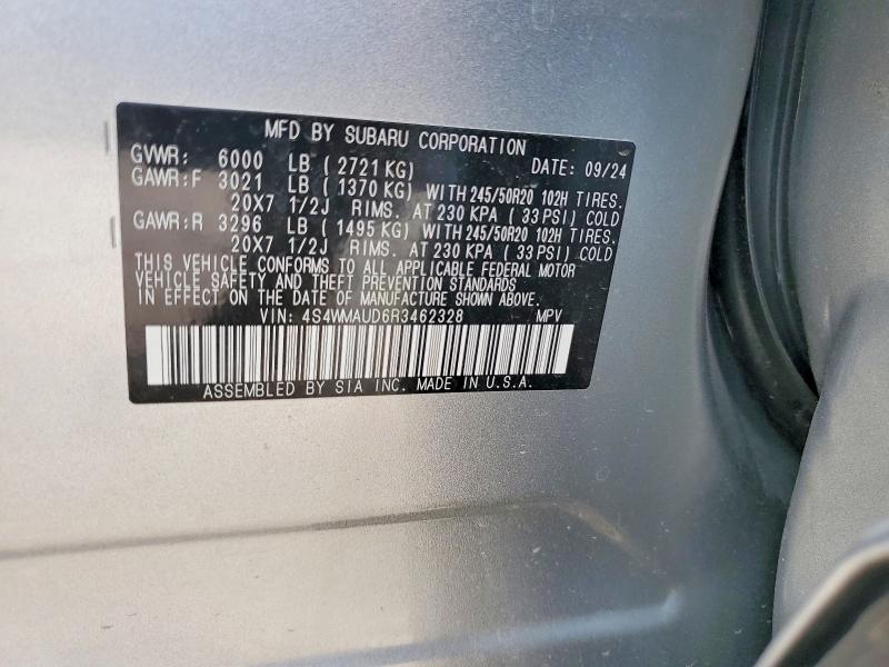 Aukcja sprzedaży 2024 Subaru Ascent, vin: 4S4WMAUD6R3462328, numer aukcji: 49123606