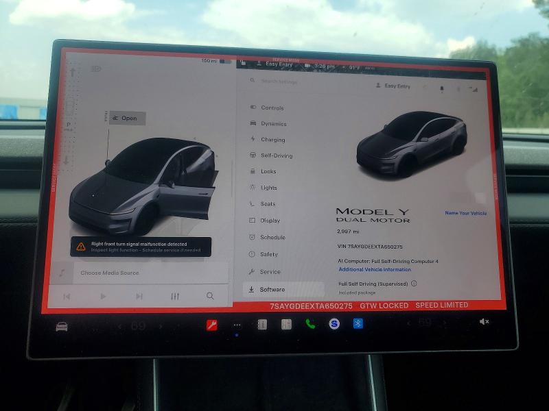 Продажа на аукционе авто 2026 Tesla Model Y, vin: 7SAYGDEEXTA650275, номер лота: 50368206