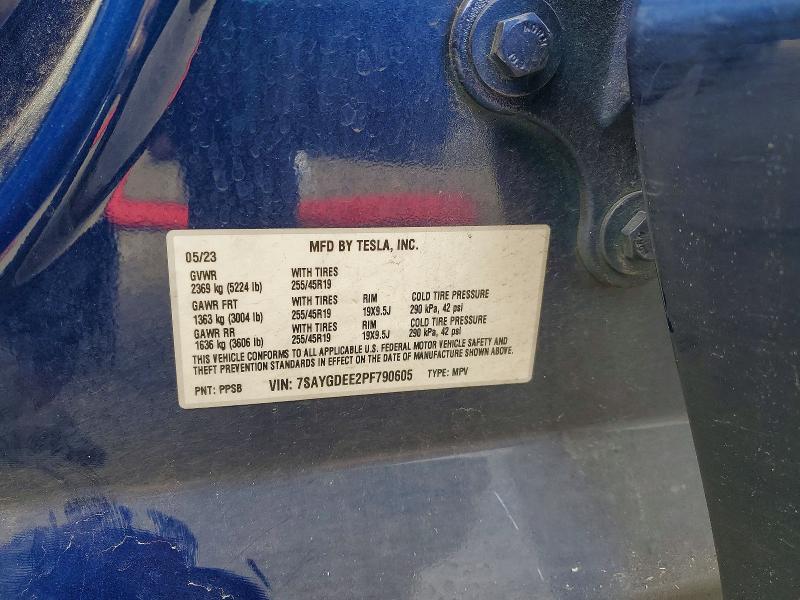 Продажа на аукционе авто 2023 Tesla Model Y, vin: 7SAYGDEE2PF790605, номер лота: 48707336