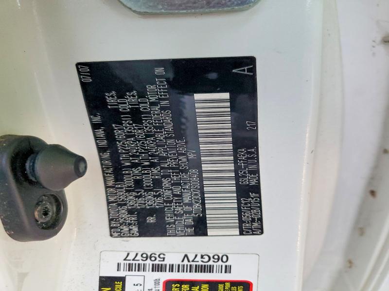 51332776 :رقم المزاد ، 5TDBK23CX7S008408 vin ، 2007 Toyota Sienna مزاد بيع