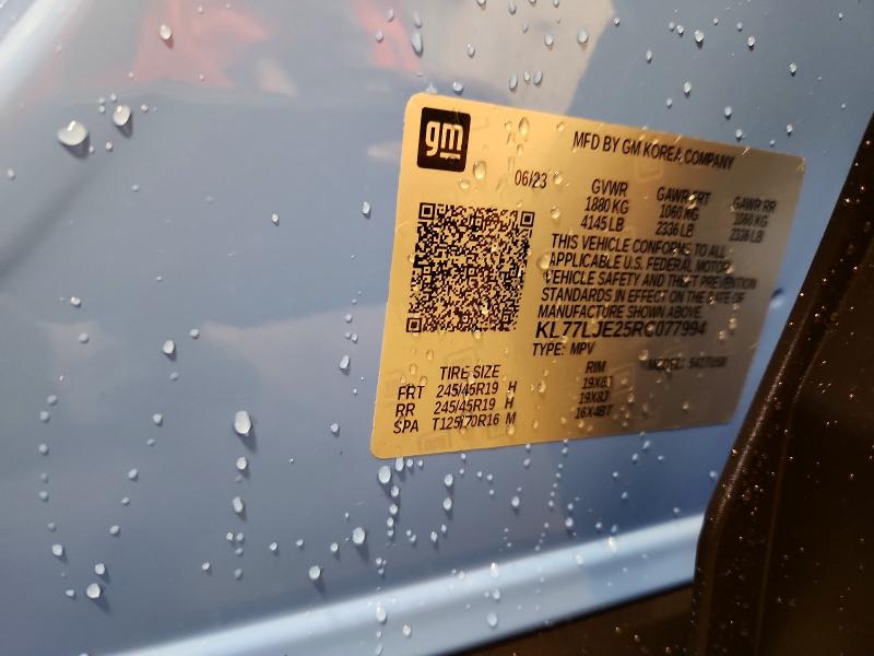 Aukcja sprzedaży 2024 Chevrolet Trax, vin: KL77LJE25RC077994, numer aukcji: 49177486