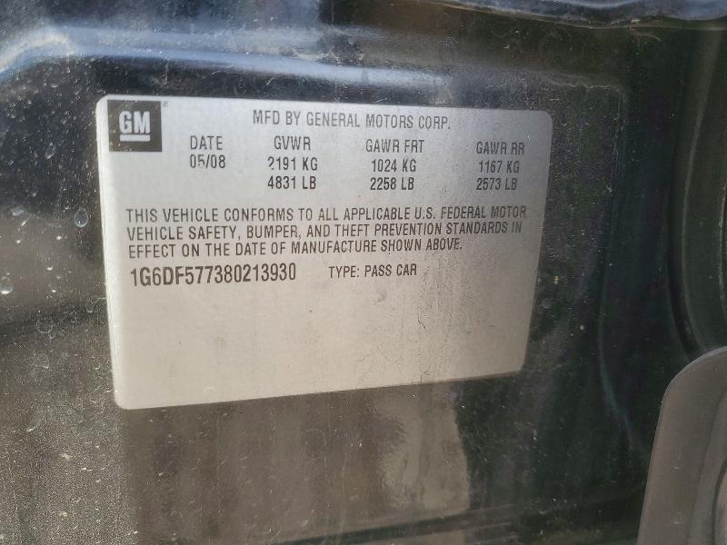 Aukcja sprzedaży 2008 Cadillac Cts, vin: 1G6DF577380213930, numer aukcji: 48110416