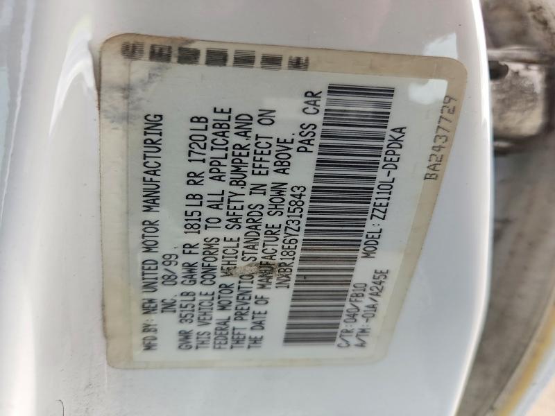 51098536 :رقم المزاد ، 1NXBR18E6YZ315843 vin ، 2000 Toyota Corolla مزاد بيع