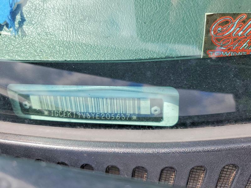 48600396 :رقم المزاد ، 1GCEK19V3YE205637 vin ، 2000 Chevrolet Silverado مزاد بيع