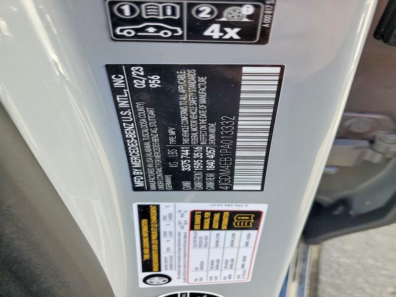 Продаж на аукціоні авто 2023 Mercedes-benz Eqs Suv, vin: 4JGDM4EB1PA013332, номер лоту: 49653116
