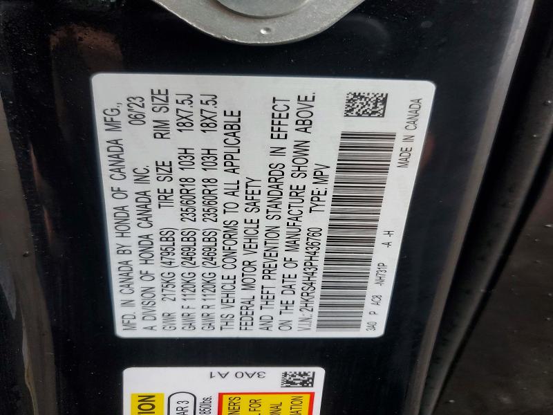 Aukcja sprzedaży 2023 Honda Cr-v, vin: 2HKRS4H43PH436760, numer aukcji: 50918356