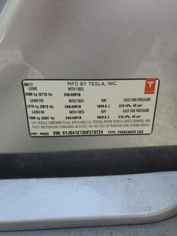 Продаж на аукціоні авто 2017 Tesla Model S, vin: 5YJSA1E13HF219724, номер лоту: 49565506