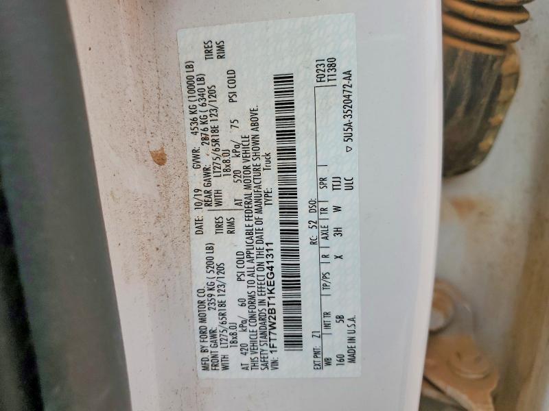 Продажа на аукционе авто 2019 Ford F250, vin: 1FT7W2BT1KEG41311, номер лота: 48979946