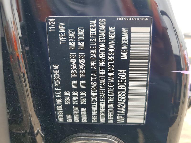 Продаж на аукціоні авто 2025 Porsche Macan, vin: WP1AA2A58SLB05604, номер лоту: 51104846