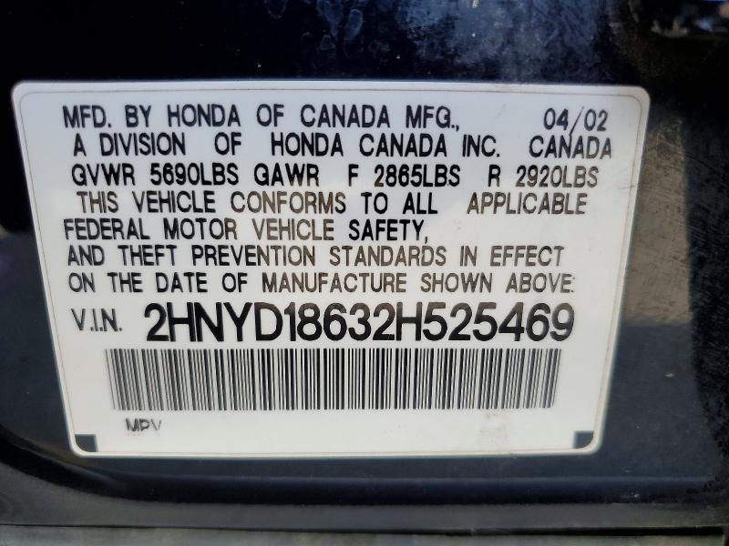 Aukcja sprzedaży 2002 Acura Mdx, vin: 2HNYD18632H525469, numer aukcji: 49265566