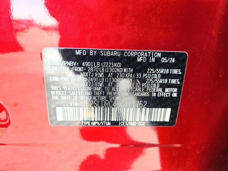 2025 Subaru Forester მანქანა იყიდება აუქციონზე, vin: JF2SLDRC4SH411752, აუქციონის ნომერი: 51516986
