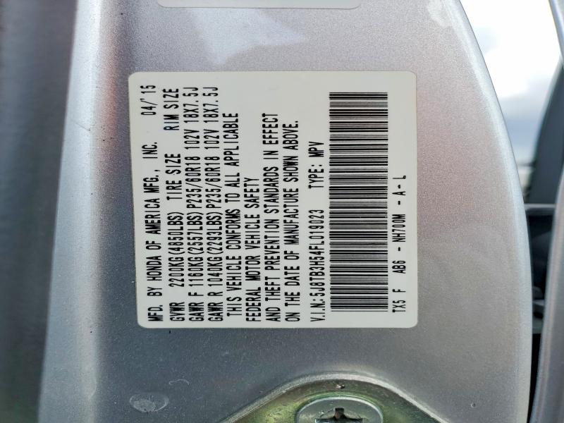 Продаж на аукціоні авто 2015 Acura Rdx, vin: 5J8TB3H54FL019023, номер лоту: 48643786