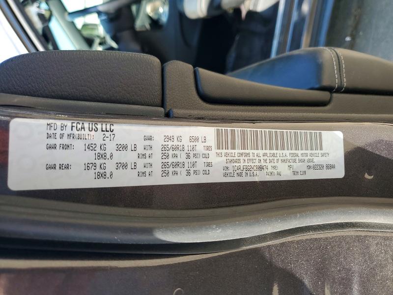 50526696 :رقم المزاد ، 1C4RJFBG2HC808474 vin ، 2017 Jeep Grand Cherokee مزاد بيع