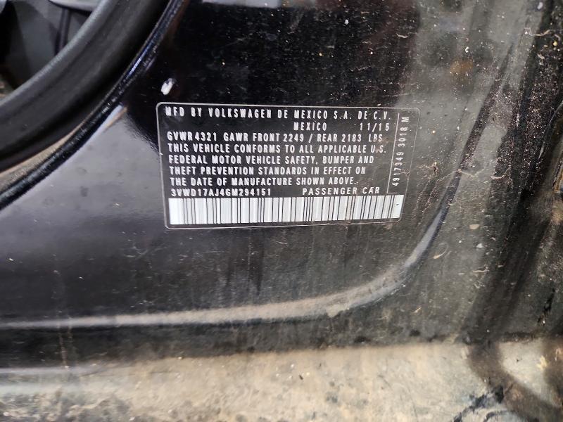 51784396 :رقم المزاد ، 3VWD17AJ4GM294151 vin ، 2016 Volkswagen Jetta مزاد بيع