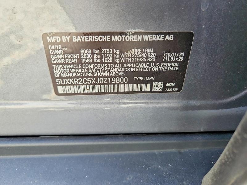 Aukcja sprzedaży 2018 Bmw X5, vin: 5UXKR2C5XJ0Z19800, numer aukcji: 48107046