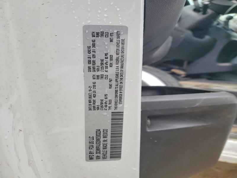 2021 Ram Promaster 3500 მანქანა იყიდება აუქციონზე, vin: 3C6MRVJG5ME583234, აუქციონის ნომერი: 50142706