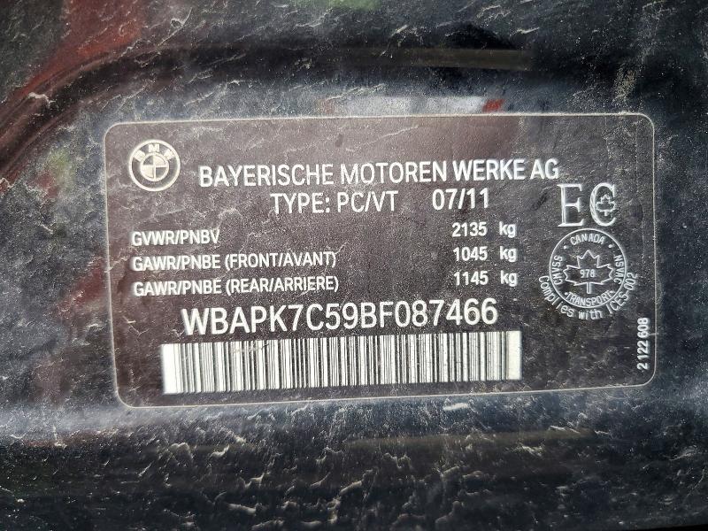 Продажа на аукционе авто 2011 Bmw 328, vin: WBAPK7C59BF087466, номер лота: 51421636