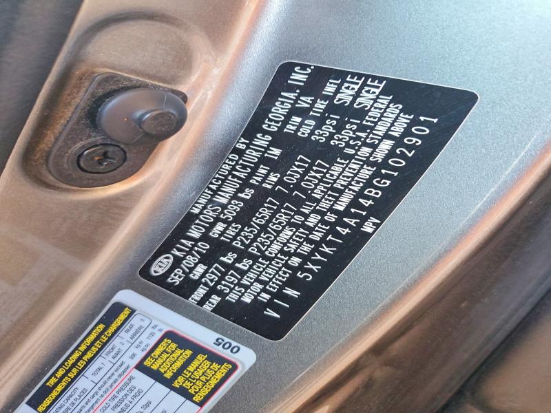 Продаж на аукціоні авто 2011 Kia Sorento, vin: 5XYKT4A14BG102901, номер лоту: 51075876