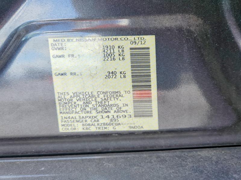 Продажа на аукционе авто 2013 Nissan Altima, vin: 1N4AL3APXDC141693, номер лота: 51118376